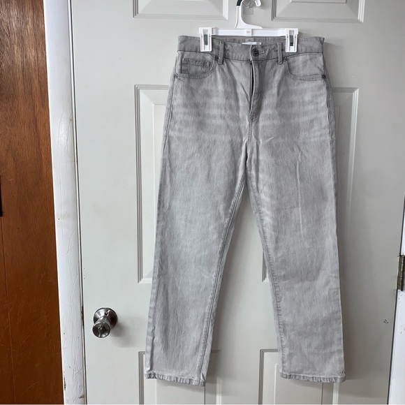 LOFT Gray Denim High Waist Straight Crop Jeans size 4/27 - Picture 1 of 12